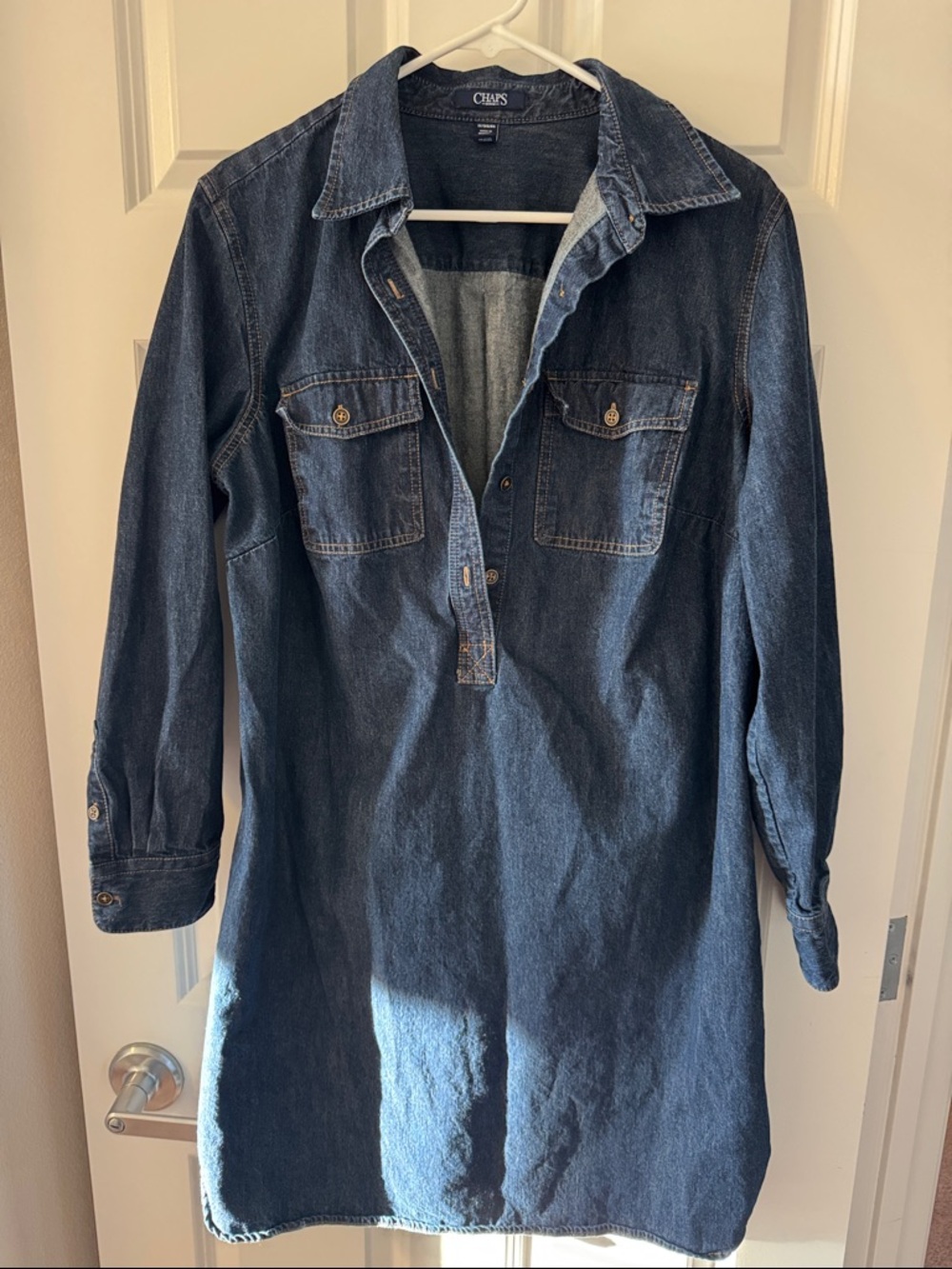 Chaps Indigo Denim Shirt Dress size 1X